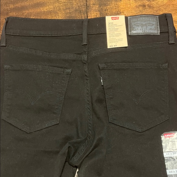 Levi's 310 Dark Black Shaping Super Skinny Jeans - Picture 6 of 13